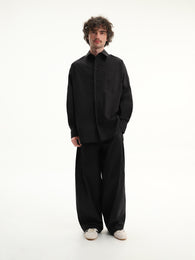Чорна обʼємна сорочка unisex