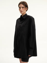 Чорна обʼємна сорочка unisex