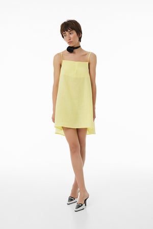 Сукня коротка з льону SS23 жовта