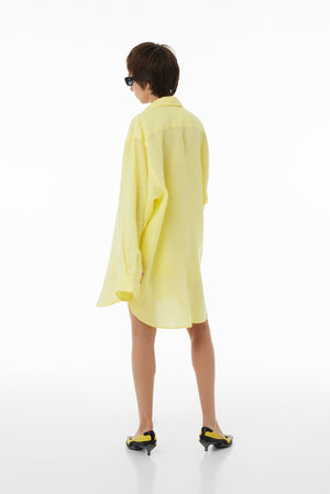 Сорочка Oversize з льону SS23 жовта