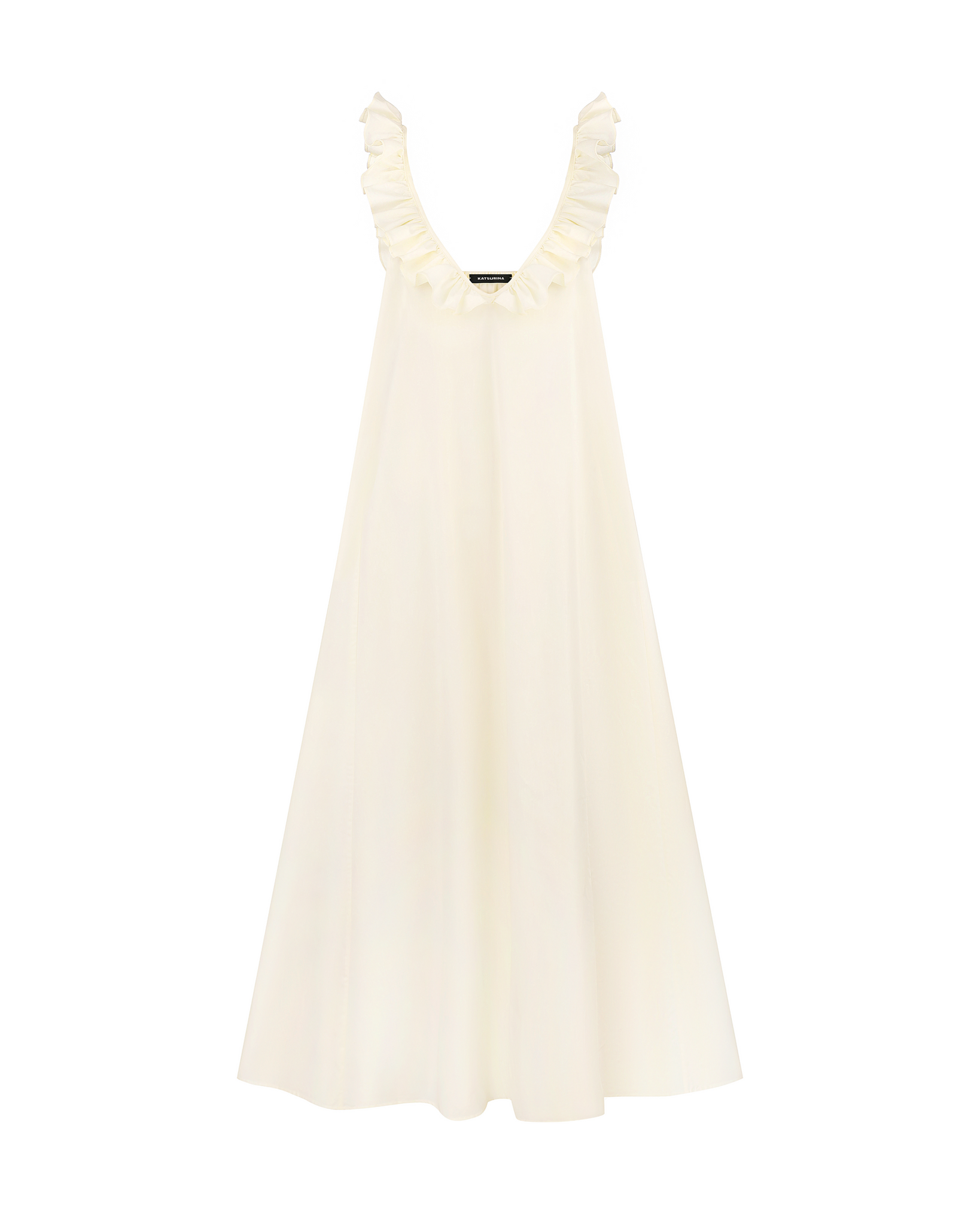 Ruffles dress in ivory