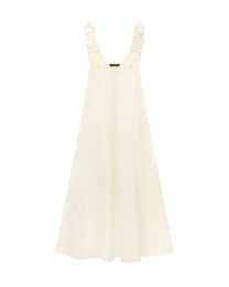 Ruffles dress in ivory