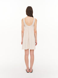Linen mini dress ivory