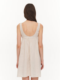 Linen mini dress ivory