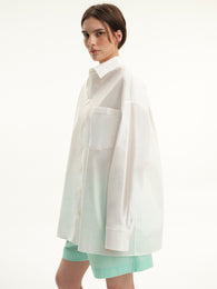 Сорочка oversize у білому кольорі
