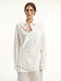 Сорочка oversize у білому кольорі